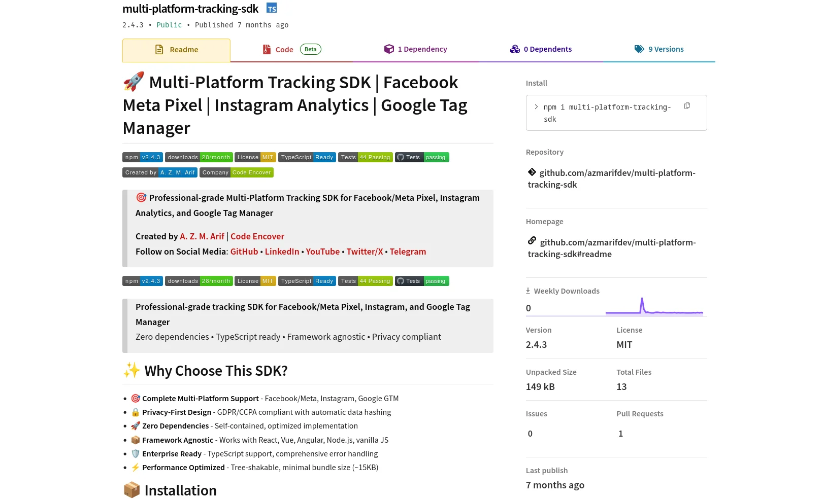 Multi-Platform Tracking SDK